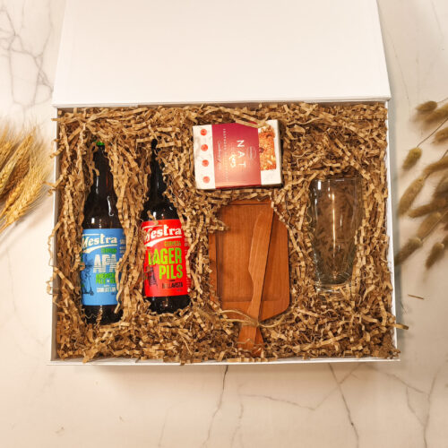 Pack de Cerveza - Vaso cervecero Cervezas Mestra Tablita Galletas.