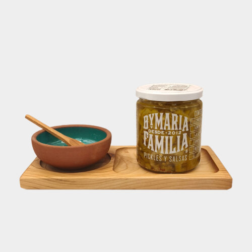 Set de Regalo - Tabla Pocillo cerámica Aji Bymaria