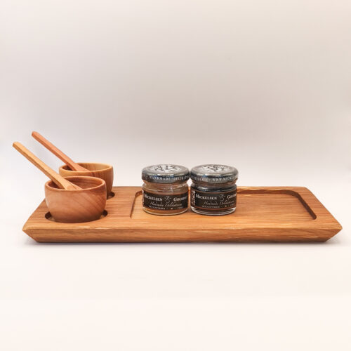 Set tabla y pocillo - Encuentros de madera
