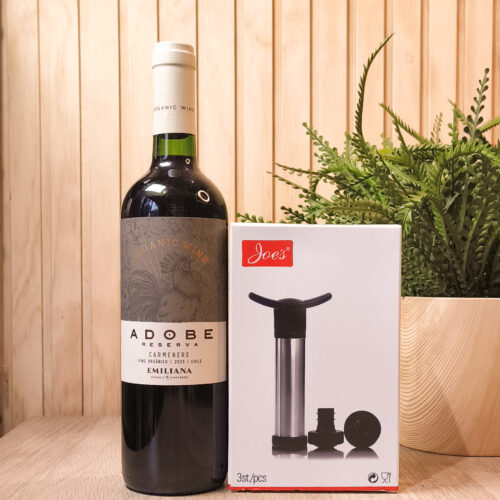 Set de Vino - Vino Adobe + Bomba de vacío