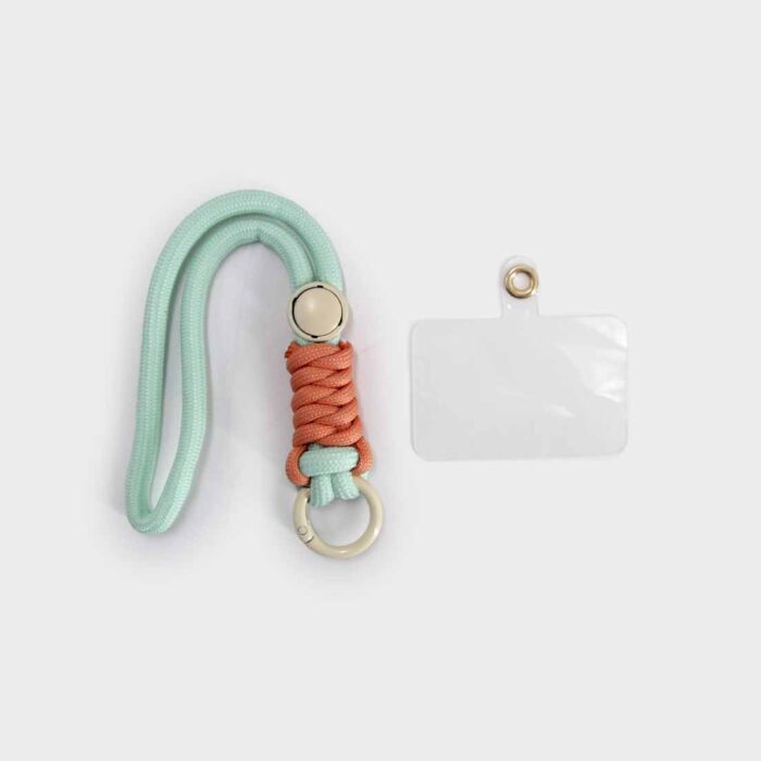 Strap Celular Cuerda Ajustable para Muñeca Verde Menta Salmón - Imagen 5