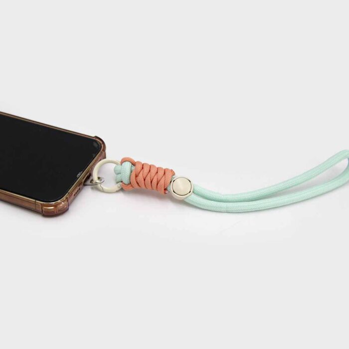 Strap Celular Cuerda Ajustable para Muñeca Verde Menta Salmón - Imagen 4