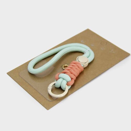 Strap Celular Cuerda Ajustable para Muñeca Verde Menta Salmón