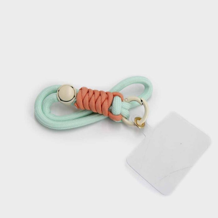 Strap Celular Cuerda Ajustable para Muñeca Verde Menta Salmón - Imagen 2