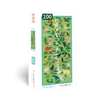 Puzzle mapa de chile Flora y Fauna 200 piezas