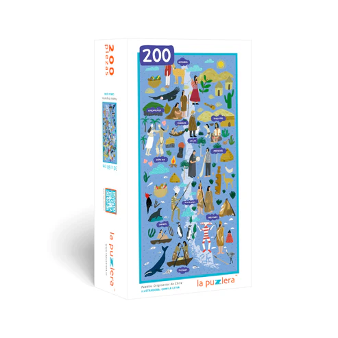 Puzzle Mapa de Chile Pueblos Originarios 200 piezas