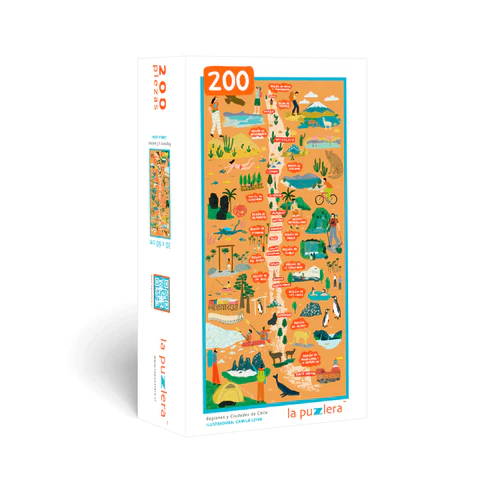 Puzzle Mapa de Chile Regiones y Ciudades 200 piezas