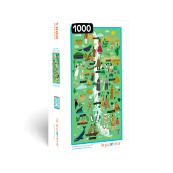 Puzzle Mapa de Chile Pueblos Originarios 1000 piezas