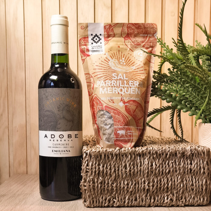 Pack de Vino Adobe + Sal parrillero