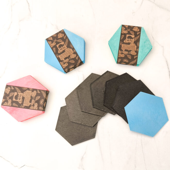 Posavasos Hexagonales marmolados Peyu