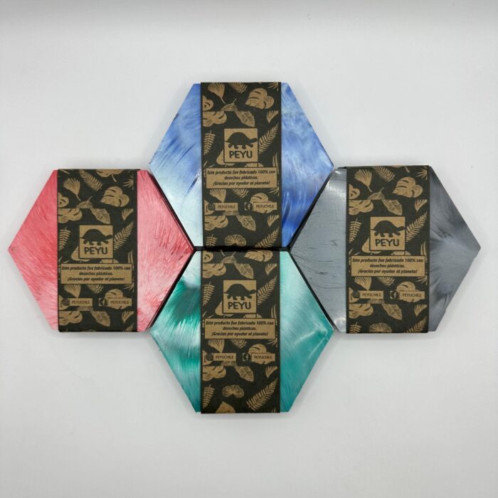 Posavasos Hexagonales marmolados Peyu - Imagen 4
