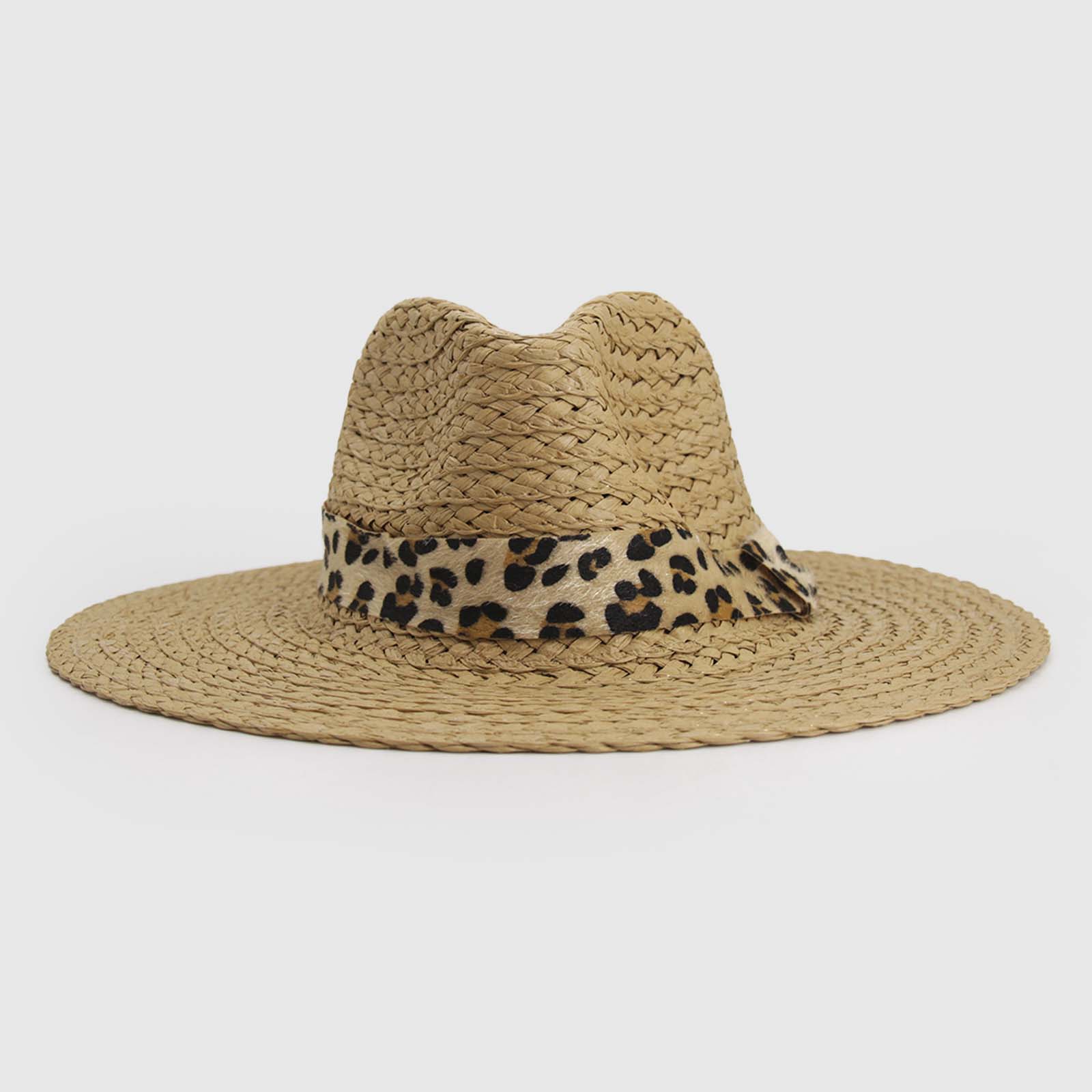 Sombrero de rafia animal print
