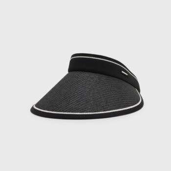 Visera de rafia color negro
