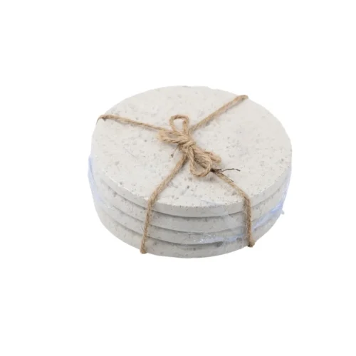 Set Posavasos Rústico Piedra Natural