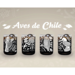 Juego de 4 vasos -  Aves de Chile 330ml