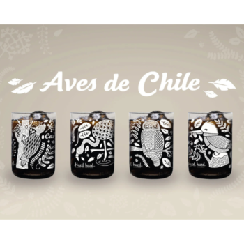 Juego de 4 vasos -  Aves de Chile 330ml