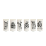Juego de 6 vasos -  Fauna Chilena