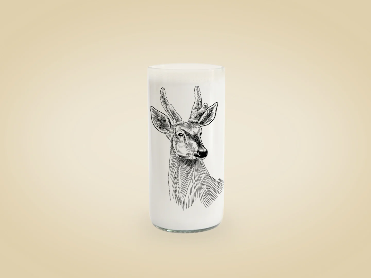 3-HUEMUL-ANIMALES-AMENAZADOS-6-VASO-500-ML-15-CM-GREEN-GLASS-GARUGA