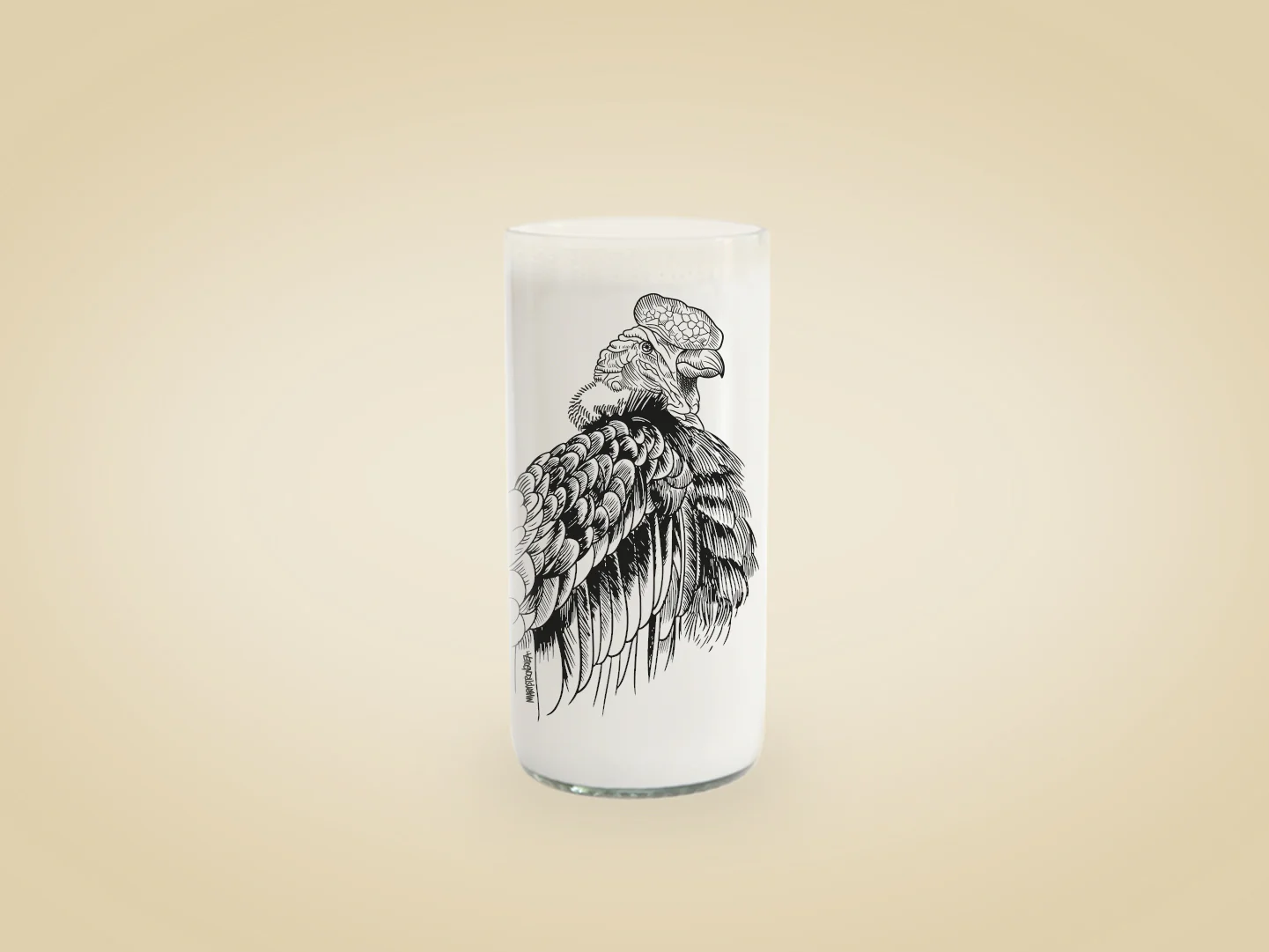 4-CONDOR-ANIMALES-AMENAZADOS-6-VASO-500-ML-15-CM-GREEN-GLASS-GARUGA