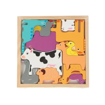 Puzzle Infantil de Madera Granja