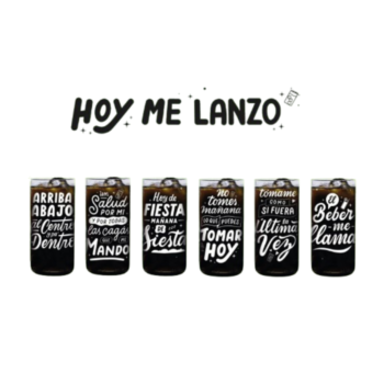 Juego de 6 vasos -  Hoy me Lanzo 500ml
