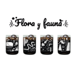 Flora Fauna - Juego 4 vasos 330 ml - Green Glass