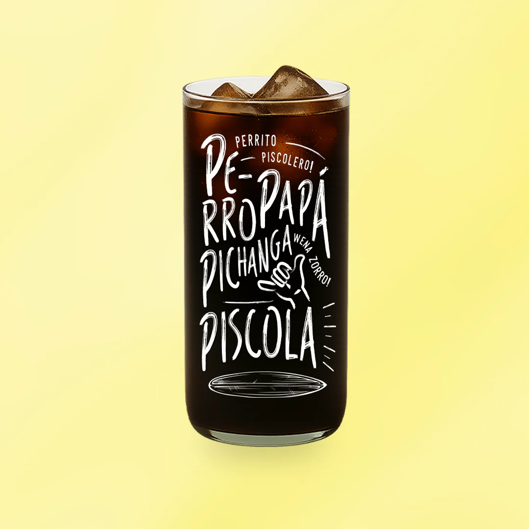 VASO-PERRO-PAPA-PICHANGA-PISCOLA-PISCOLEROS-GREEN-GLASS-15-CM-500-ML