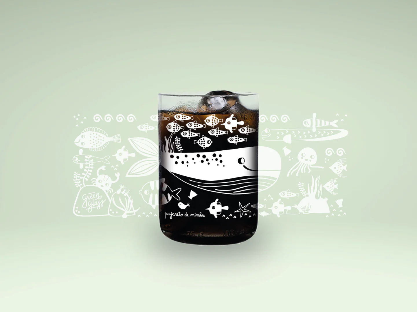 VASO1-FLORA-Y-FAUNA-MAR-GREEN-GLASS-11CM-300ML