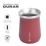 [LHMAMU-RD] Mate Acero Inoxidable con Bombilla Lhotse Red