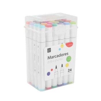 Set Marcadores Doble Punta 24