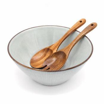 Pack Ensaladera + Set Utensilio Madera - HomeWell