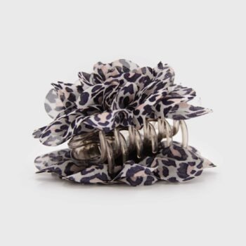 Hair clip flor de tela Animal print