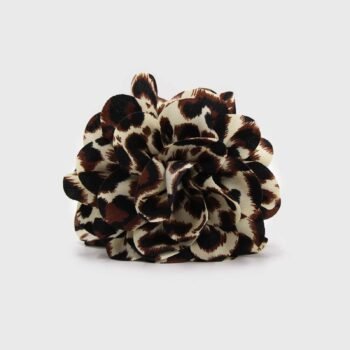 Hair clip flor de tela Beige