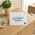 Tarjeta - ¡Felicidades x tu depa!